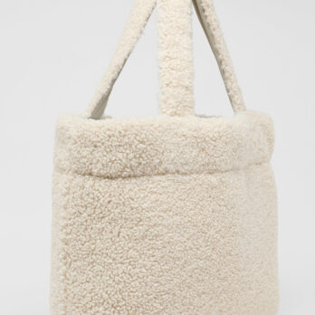 Lanius Wattierte Teddy Tasche Creme