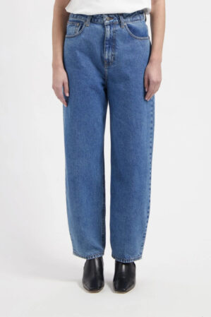 Mud Jeans Brook High Barrel Stone Vintage2