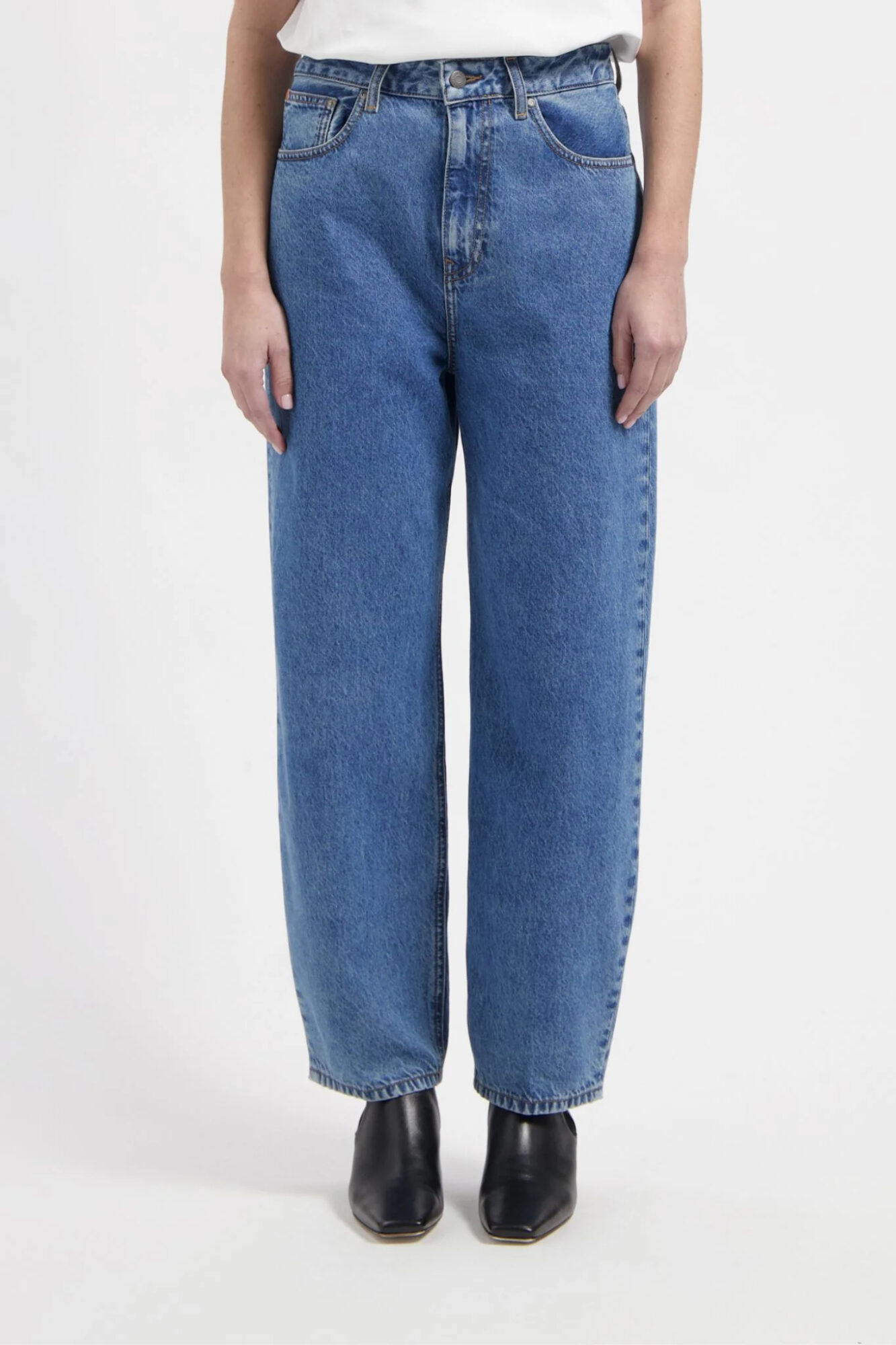 Mud Jeans Brook High Barrel Stone Vintage2