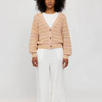 Mazine Cardigan Multicolor Soft Pink Multicolor 05