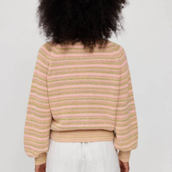 Mazine Cardigan Multicolor Soft Pink Multicolor 02
