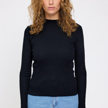 Mazine Longsleeve Rib Turtleneck Black 3