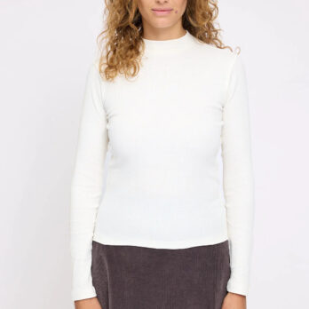 Mazine Longsleeve Rib Turtleneck Offwhite 1