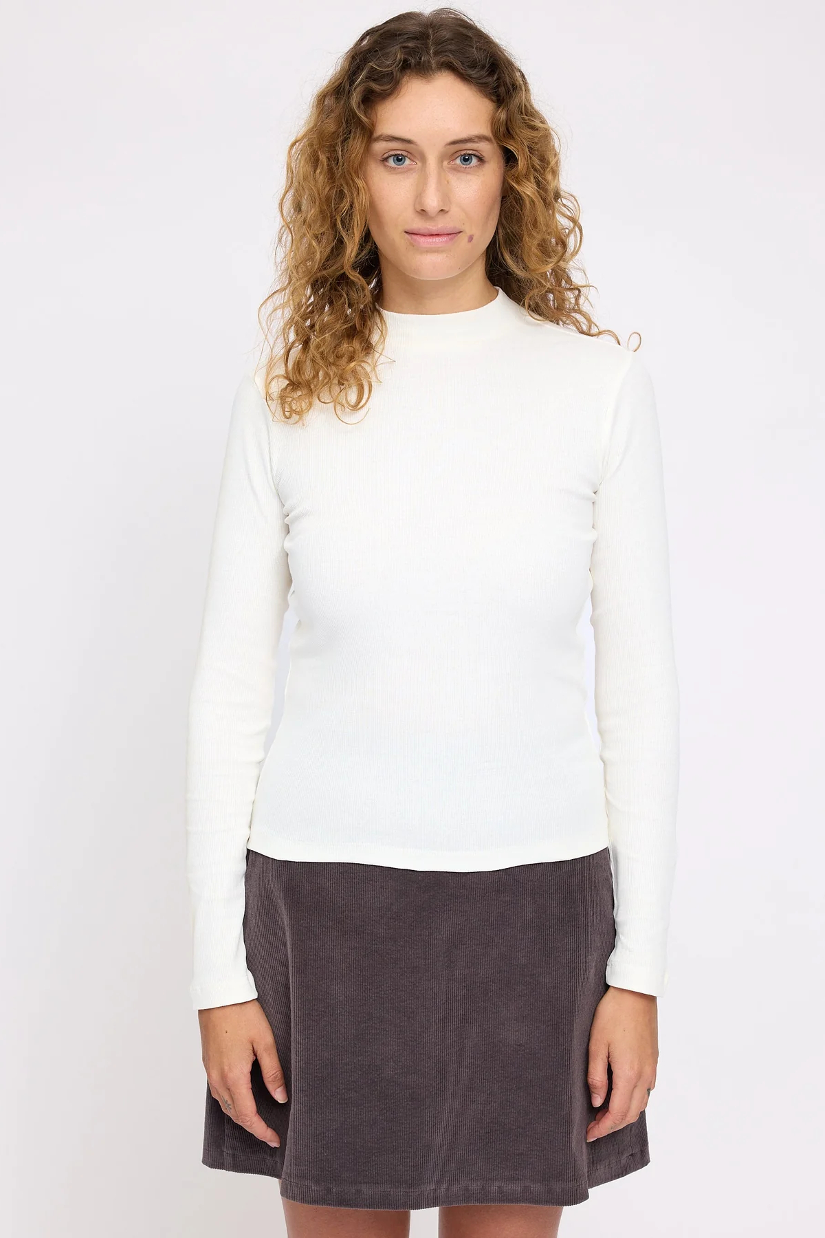 Mazine Longsleeve Rib Turtleneck Offwhite 1