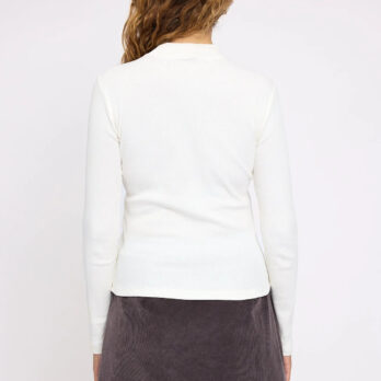 Mazine Longsleeve Rib Turtleneck Offwhite