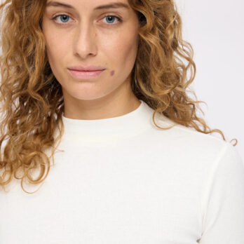 Mazine Longsleeve Rib Turtleneck Offwhite 4