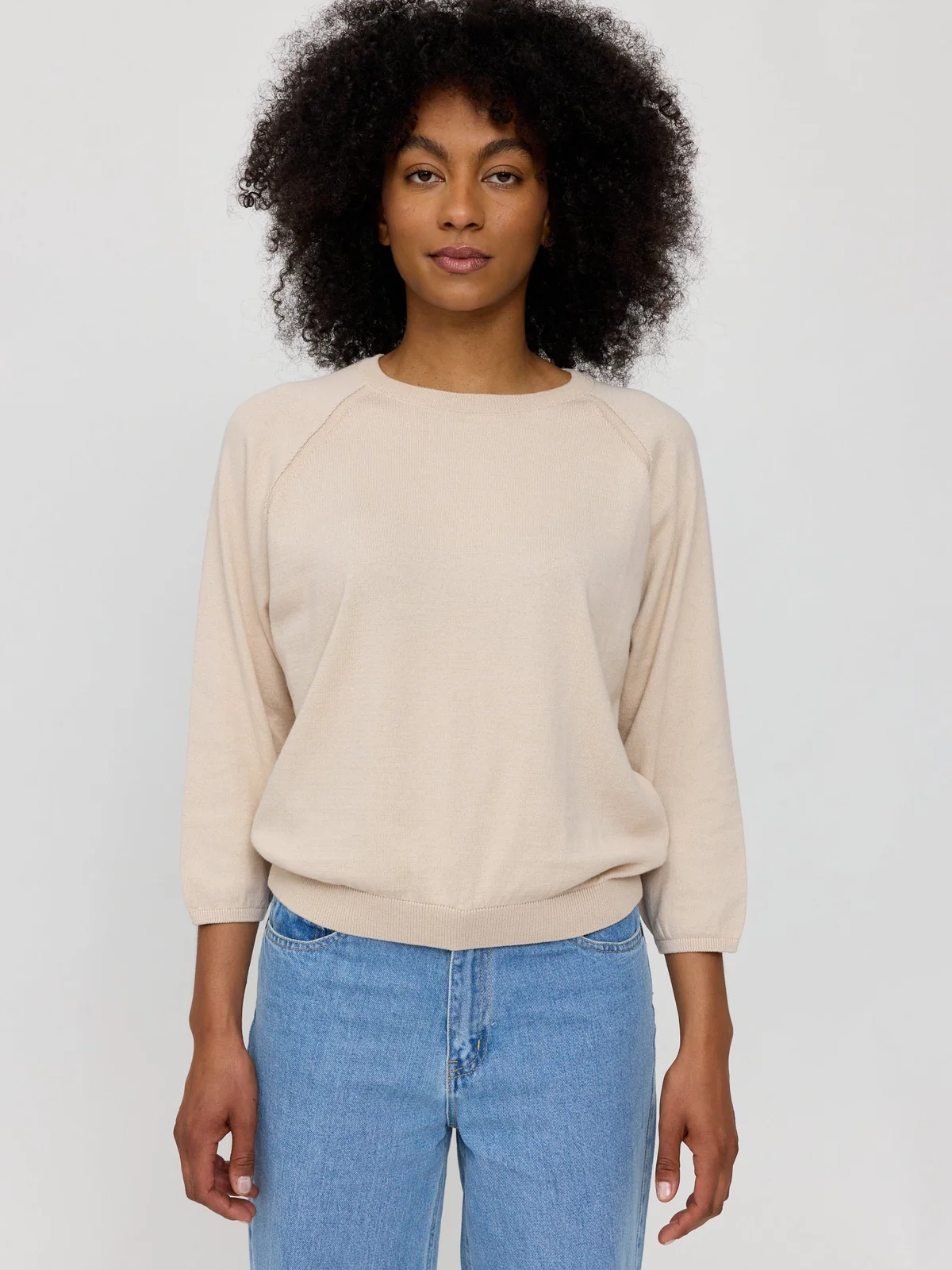 Mazine Pullover Fine Knit Jumper Raglan Eggshell3