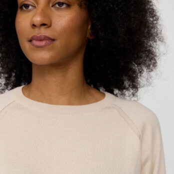 Mazine Pullover Fine Knit Jumper Raglan Eggshell5