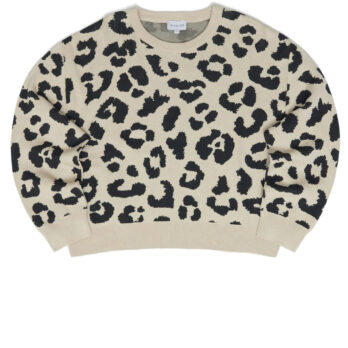 Mazine Pullover Jacard Knit Jumper Leo Peyote Black 5