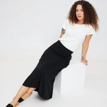 Mazine Rock Midi Skirt Black 1