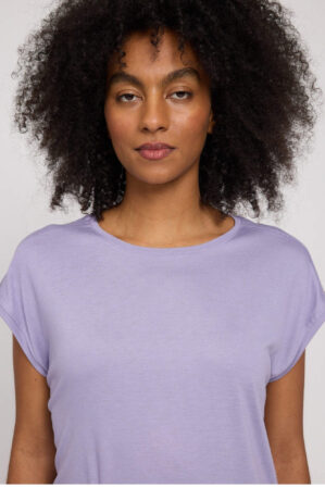 Mazine T-Shirt cropped faded lavender