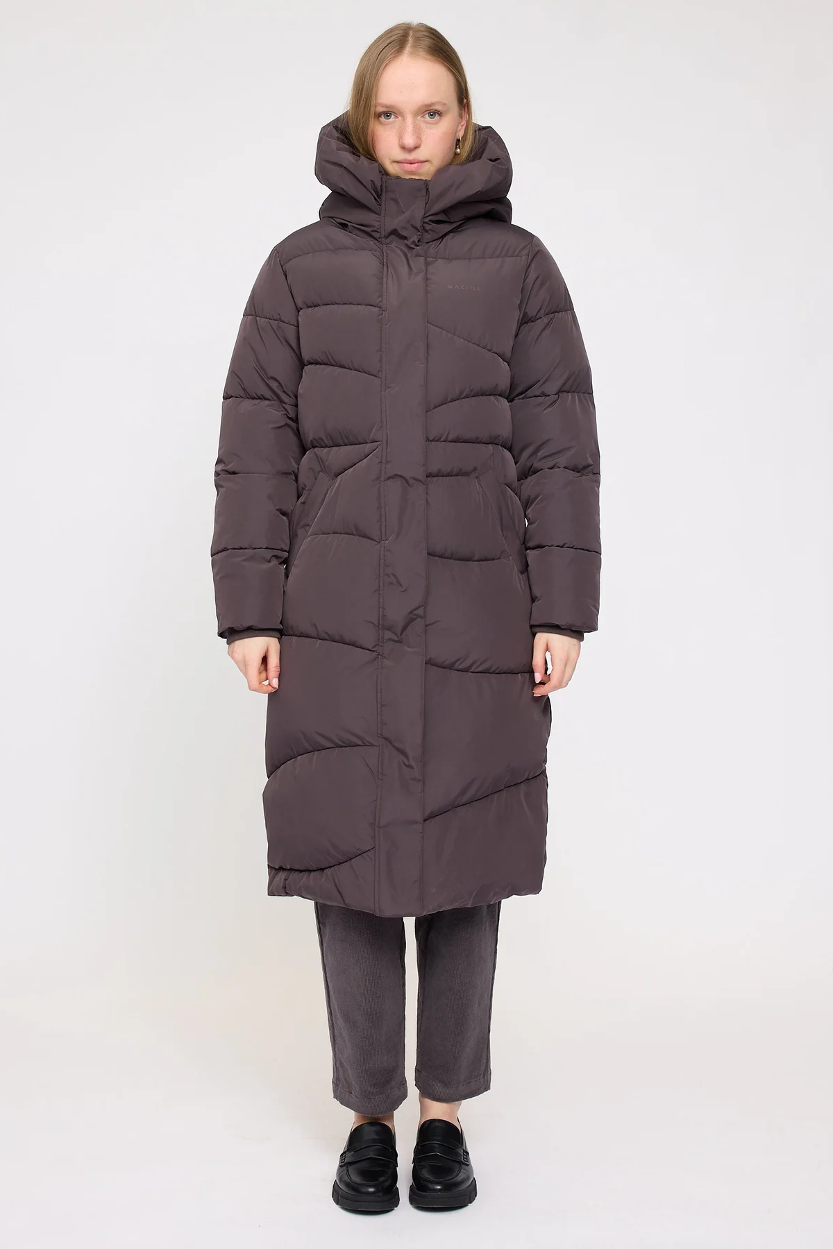 Mazine Waves Quilt Puffer Coat Eggplant 4