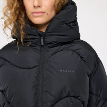 Mazine Waves Quilt Short Puffer Jacket Black 4