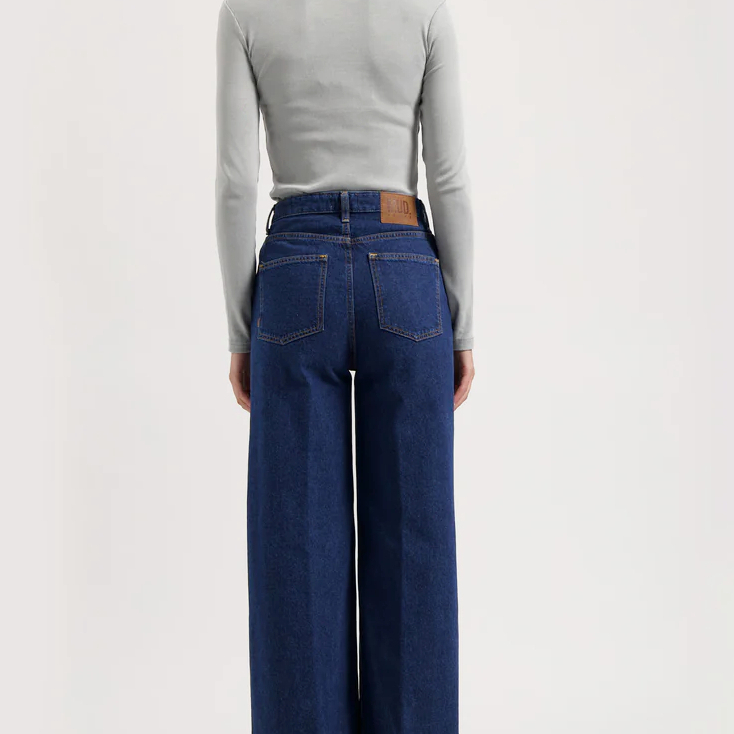 New Mudjeans Sara High Loose Stone Indigo