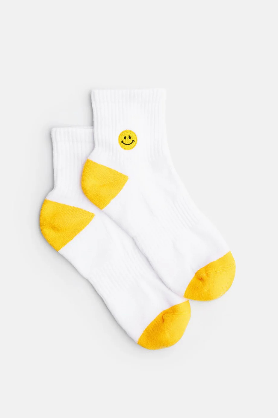 Natural Vibes Sneakersocken Kurz Weiß Smile2