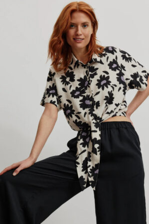 Recolution Bluse Ocra Bloom Linen White3