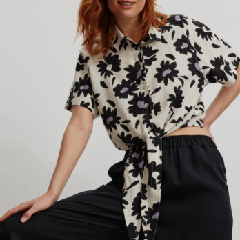 Recolution Bluse Ocra Bloom Linen White3