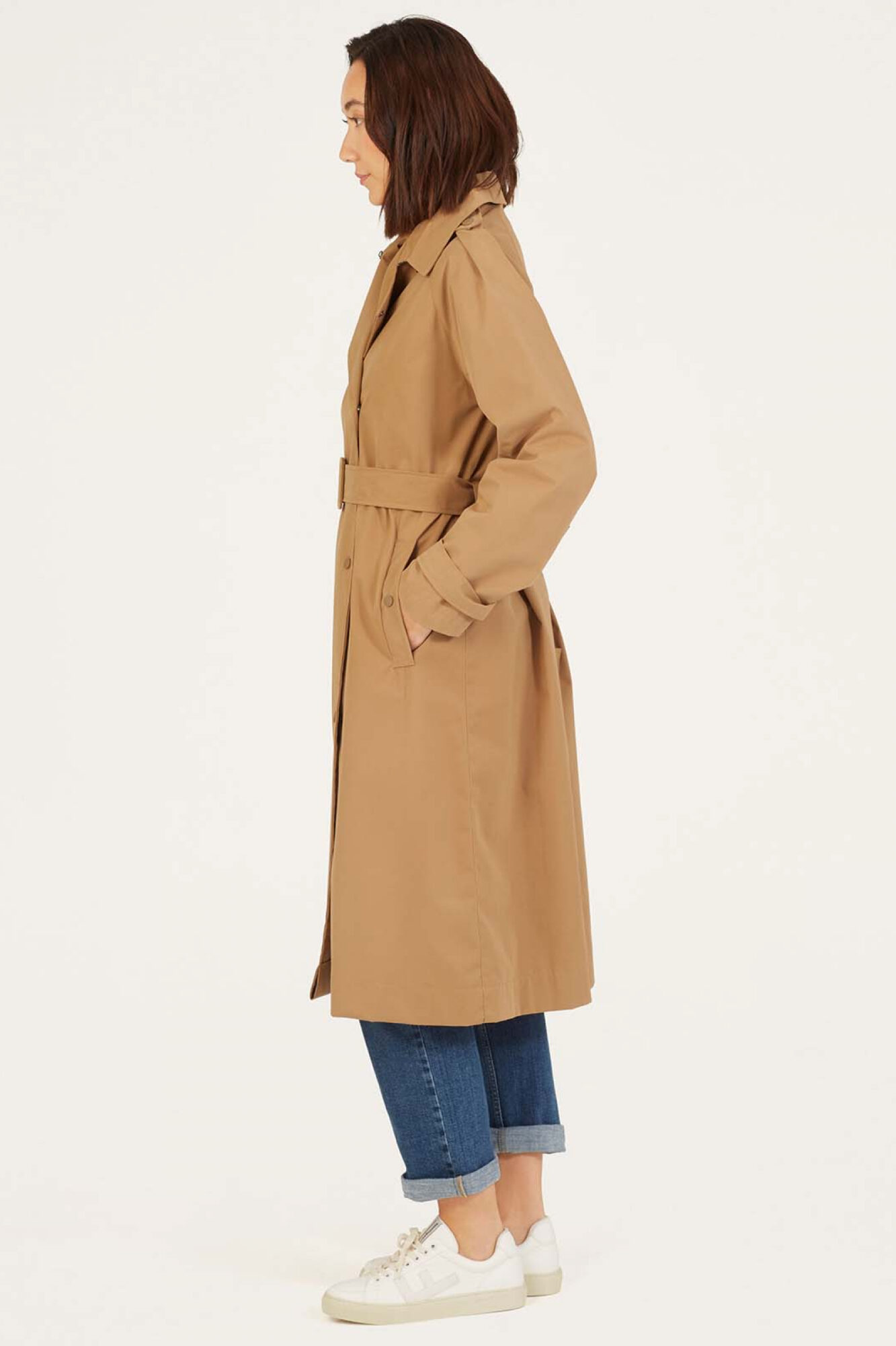 Thought Trenchcoat Sand Brown 1