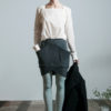 roberta organic fashion format Elot skirt Rock grau getragen