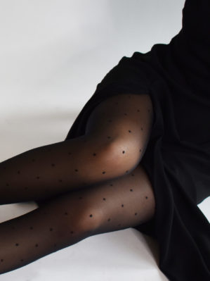 Roberta Organic Fashion Swedish Stockings Doris Dots Black 1