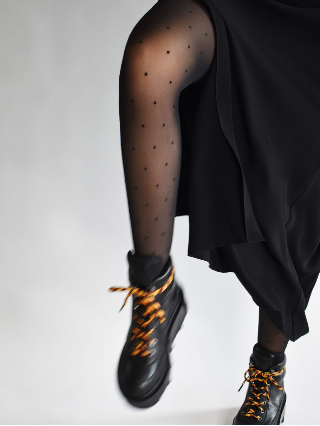 Roberta Organic Fashion Swedish Stockings Doris Dots Black 3