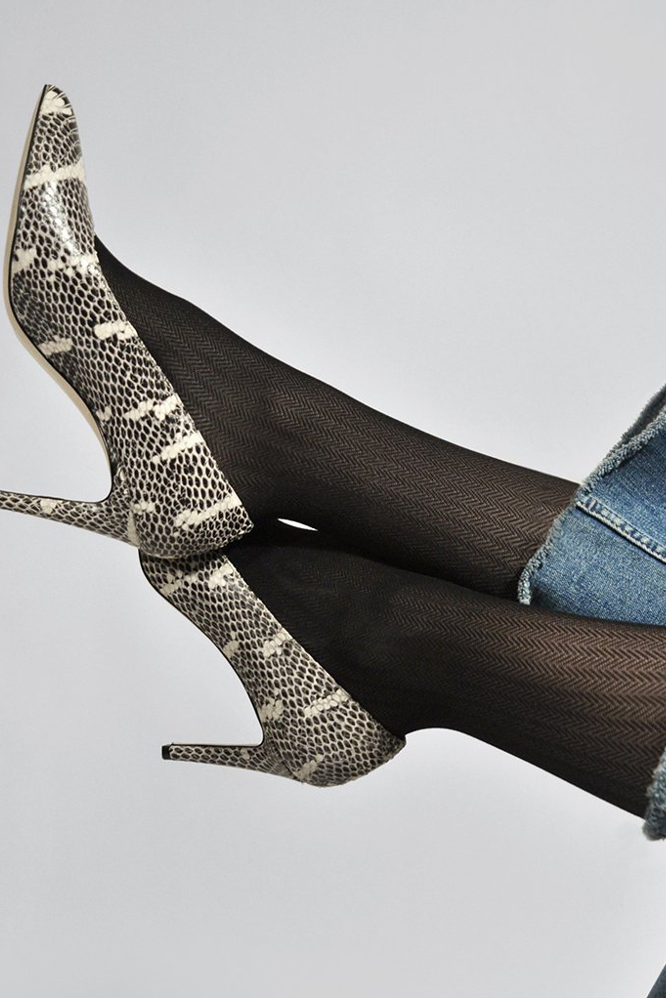 Roberta Organic Fashion Swedish Stockings Nina Fishbone Strumpfhose